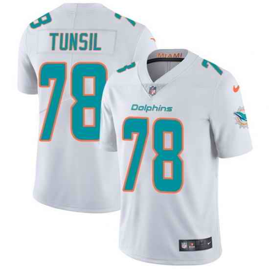 Nike Dolphins #78 Laremy Tunsil White Mens Stitched NFL Vapor Untouchable Limited Jersey